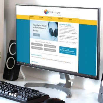 Atlanta Web Designer/Freelance Agency Website Example on Computer Monitor