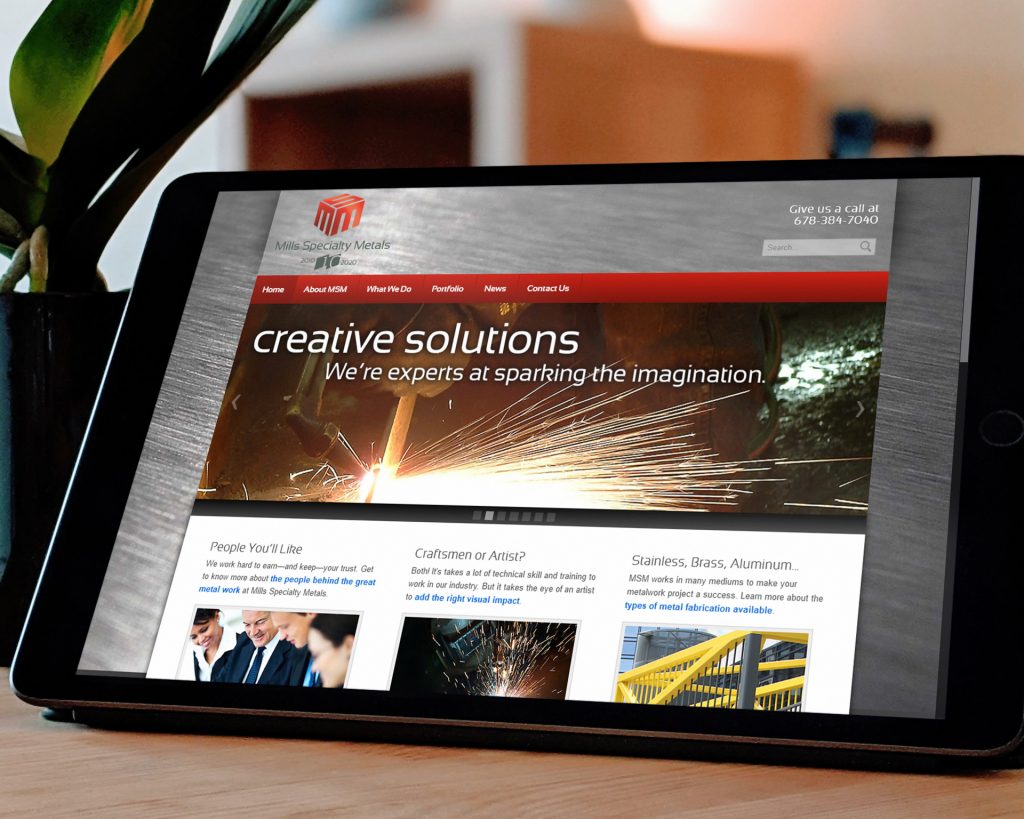 Custom Website Development/Wordpress Theme Design Atlanta Company, Mills Specialty Metals