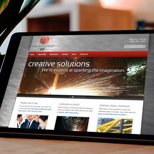 Custom Website Development/Wordpress Theme Design Atlanta Company, Mills Specialty Metals