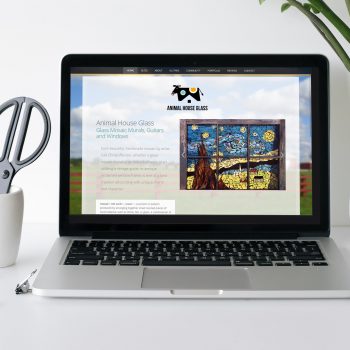 Fun, creative website design for artist, custom WordPress theme development