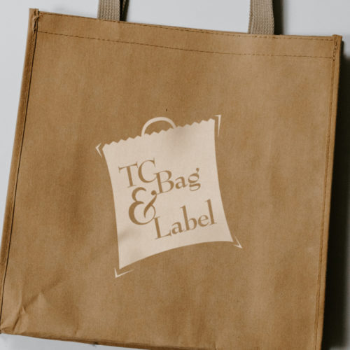 Logo Design Screen Printed on Reusable Shopping Bag (Atlanta Freelance Company)